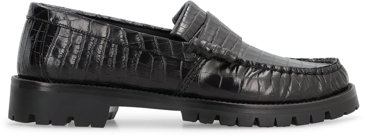 Rhude Printed leather loafers
