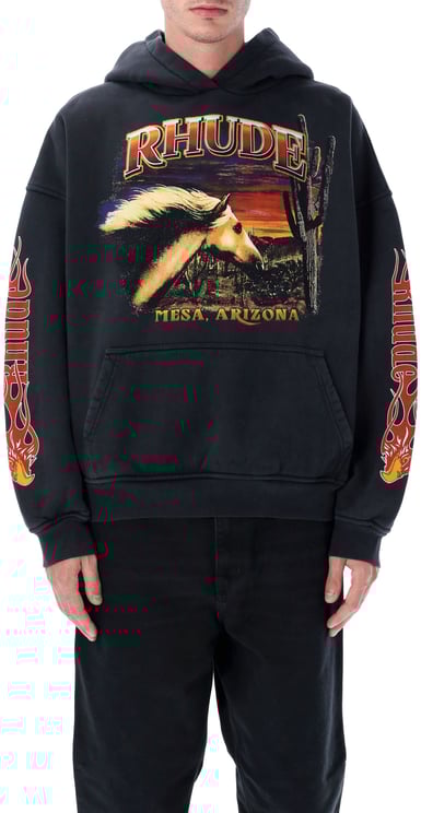 Rhude Mesa Stallion Hoodie Vintage Black