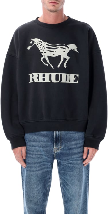 Rhude Dinero Crewneck Vintage Black