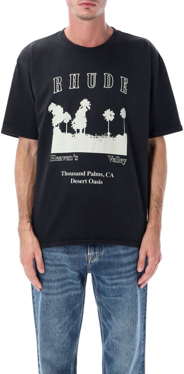 Rhude Thousand Palms Tee Vintage Black