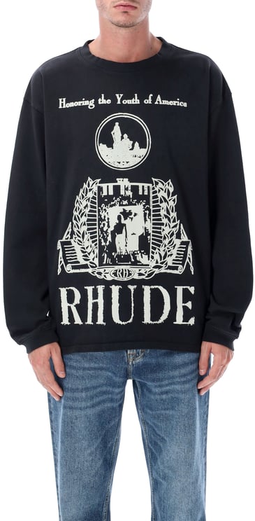 Rhude Youth Of America L/S Tee Vintage Black