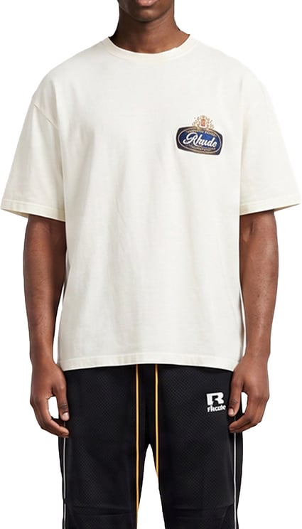 Rhude RHUDE SAFARI CREST TEE VINTAGE WHITE / BLUE / RED