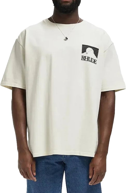 Rhude RHUDE MOONLIGHT PACK TEE VINTAGE WHITE / BLACK