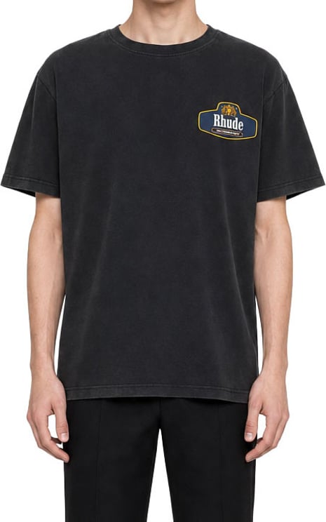 Rhude RACING CREST TEE VINTAGE BLACK/NAVY OS