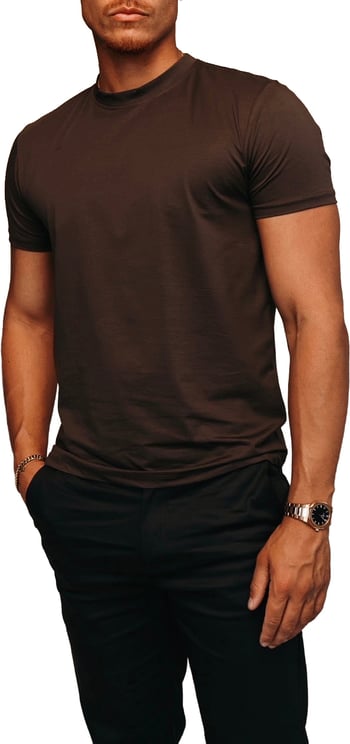 Richesse SHINY ESSENTIAL SHIRT DEEP BROWN
