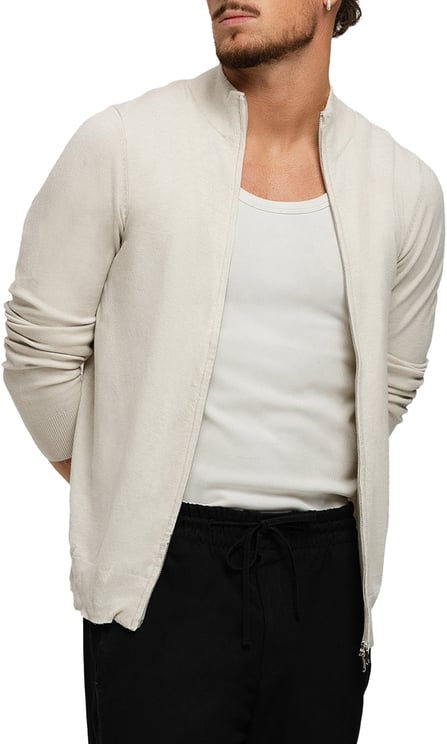 Richesse KNITTED ZIPPER VEST SOFT SAND