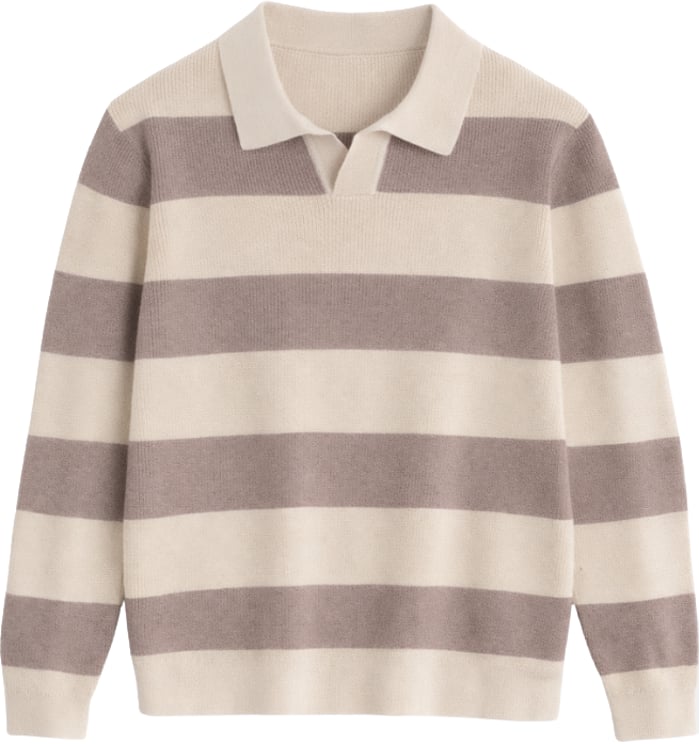 Richesse CORTEZ KNITTED POLO | BROWN CREME