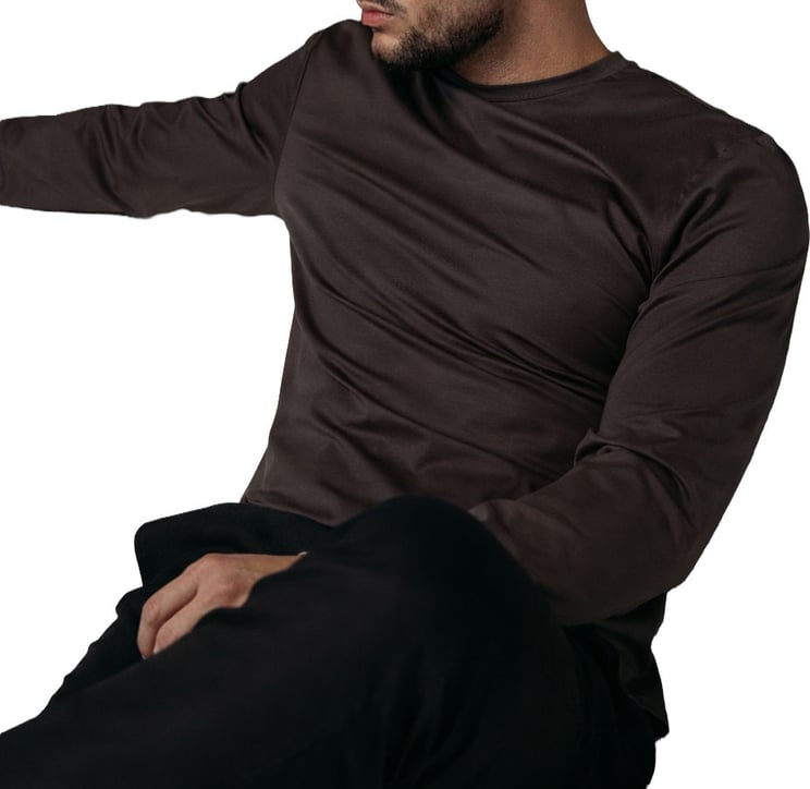 Richesse SHINY ESSENTIAL LONGSLEEVE DEEP BROWN