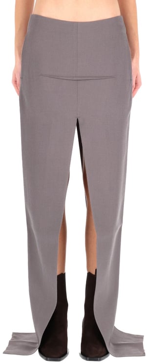 Rick Owens LONG SKIRT WITH CENTER SLITS