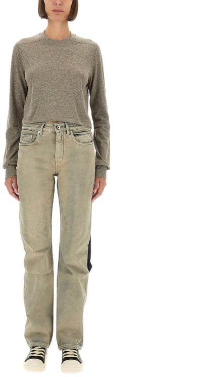 Rick Owens DRKSHDW T-SHIRT "LS CROPPED SMALL LEVEL T"