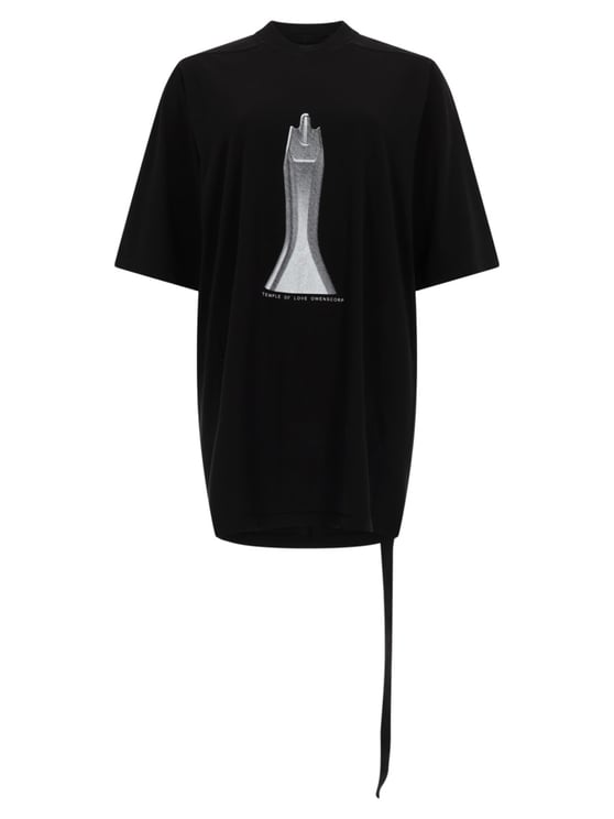 Rick Owens DRKSHDW Jumbo Ss Silver Graphic T-Shirt