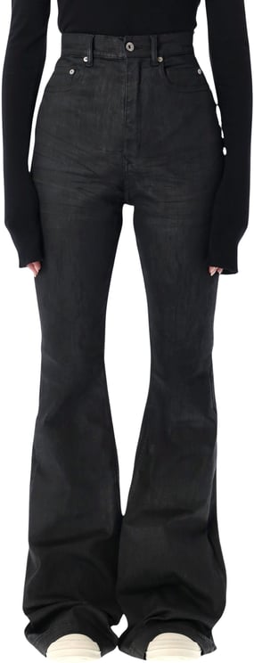 Rick Owens DRKSHDW Rick Owens DRKSHDW Bolan Bootcut black waxed jeans