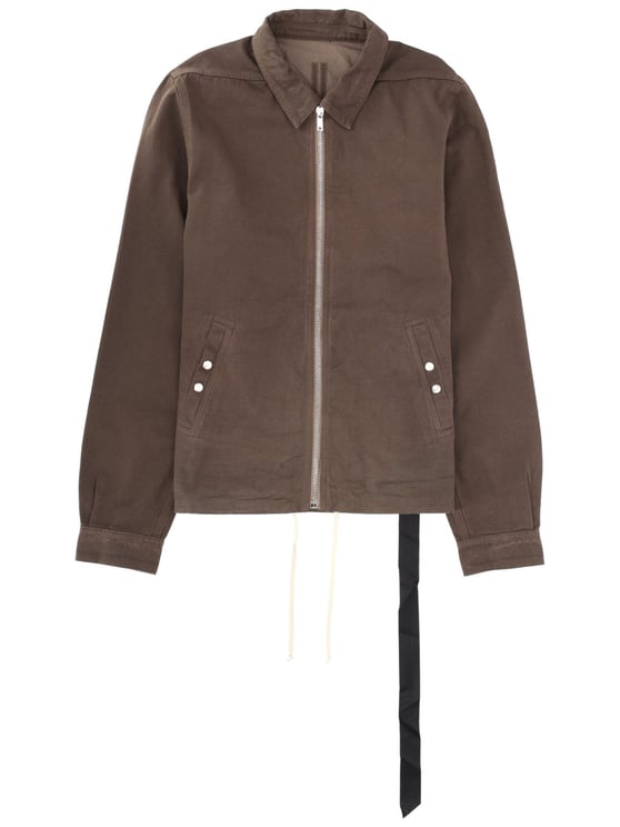 Rick Owens DRKSHDW Neutrals Zipfront Boxy Minimalist Cotton Jacket