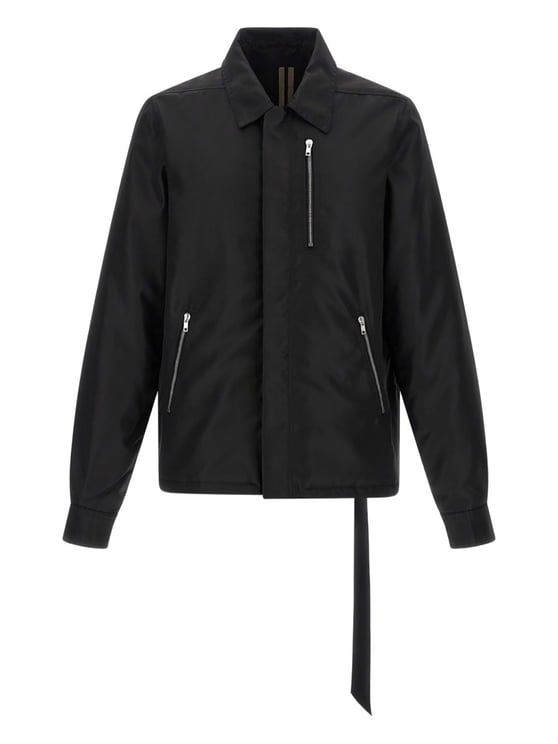 Rick Owens DRKSHDW Black Concealed Zipper Polyamide Jacket