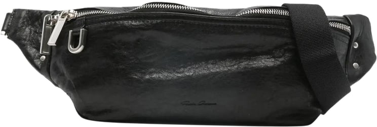 Rick Owens Leather Geo Bumbag Black