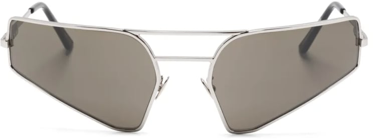 Rick Owens Sunglasses Prong Silver Temple/black Lens