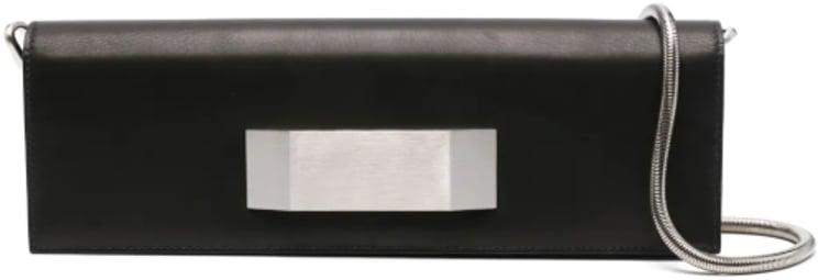 Rick Owens Clutch In Pelle Griffin Baguette Black