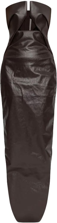 Rick Owens Denim Prong Gown Mahogany