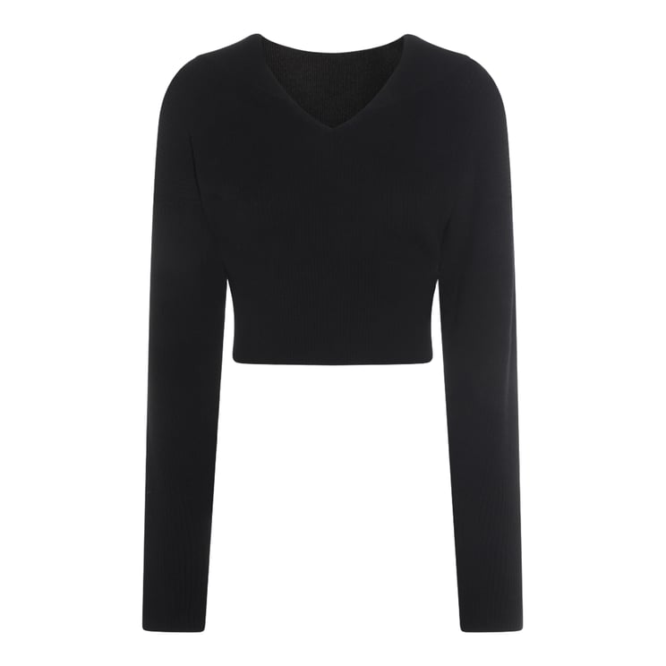 Rick Owens Relaxed Fit High Neck Black Sweater