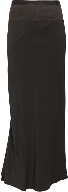 Rick Owens Calf Bias Skirt Dark Dust