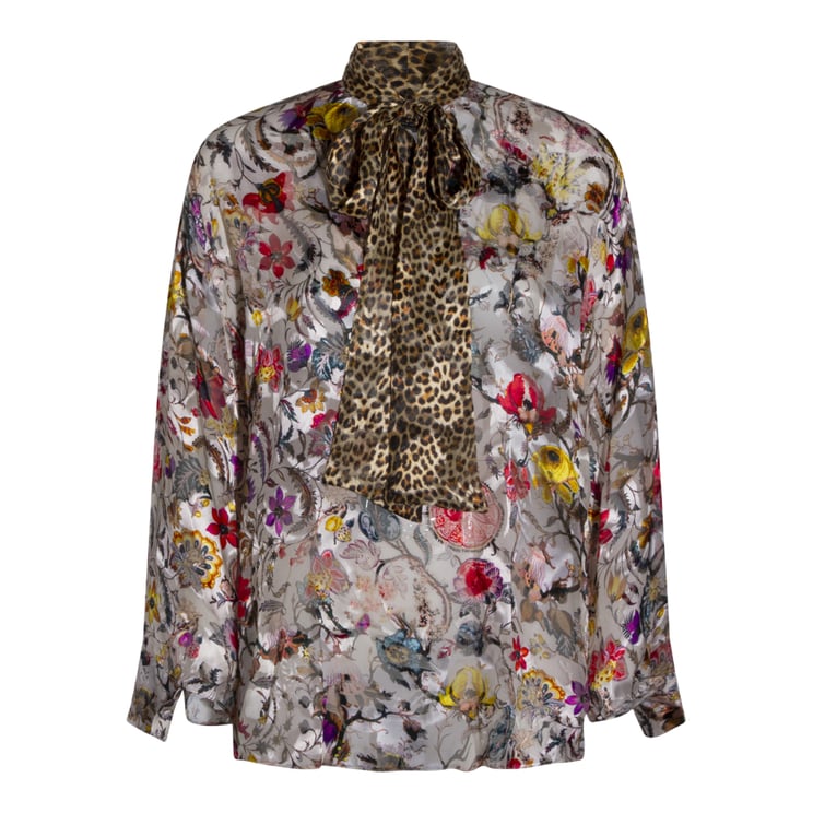Roberto Cavalli Beige Tailored Shirt With Button-Down Front
