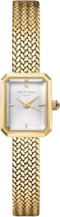 Rosefield Rosefield Horloge MWGMG-M01 Mini Octagon Staal met Geelgouden Plating Rechthoekig met Witte Wijzerplaat