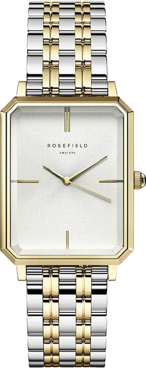 Rosefield Rosefield Horloge OWSSG-O48 The Octagon White Sunray Dial steel silver Gold Duotone