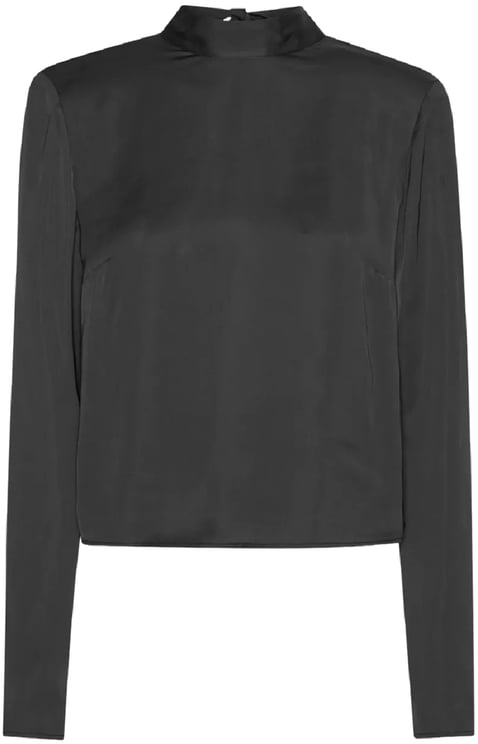 Rotate satin drapy back top divers