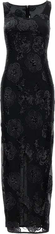 Rotate Maxi Dress With Elegant Sequin Flower Embroidery
