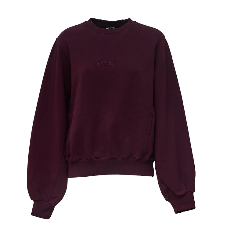 Rotate Heavyweight Round Neck Sweatshirt with Ribbed Trims