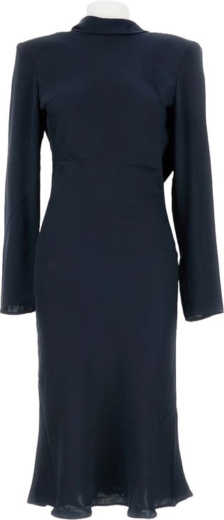 Rotate Draped Satin Midi Dress