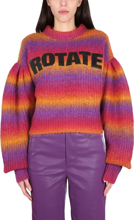 Rotate Bold Logo Inlay Crewneck Sweater