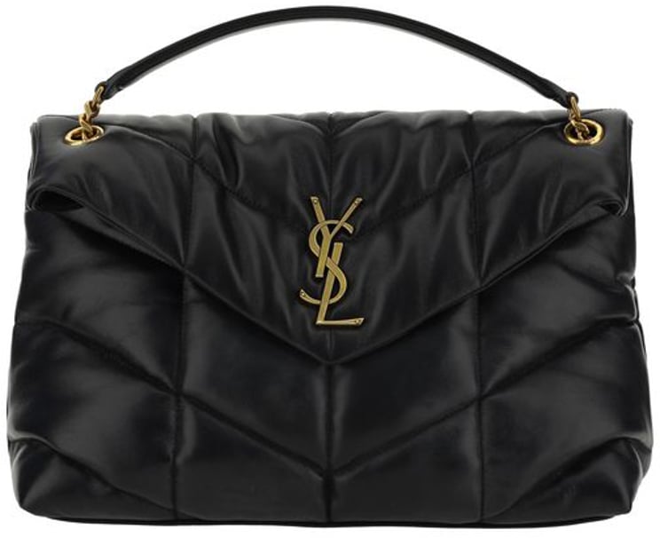 Saint Laurent Saint Laurent Black Lamb Leather Shoulder Bag