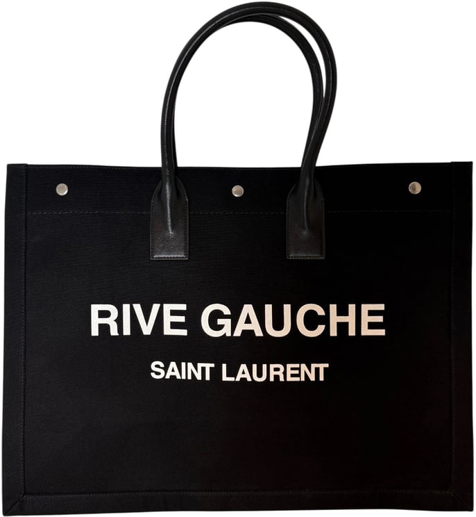 Saint Laurent Saint Laurent Large Tote Tasche Rive Gauche Schwarz