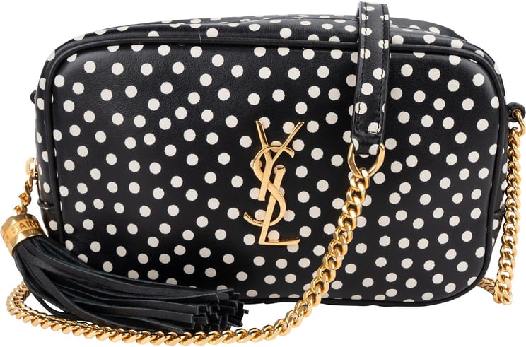 Saint Laurent Saint Laurent Polka Dot Leather Lou Camera Crossbody Bag