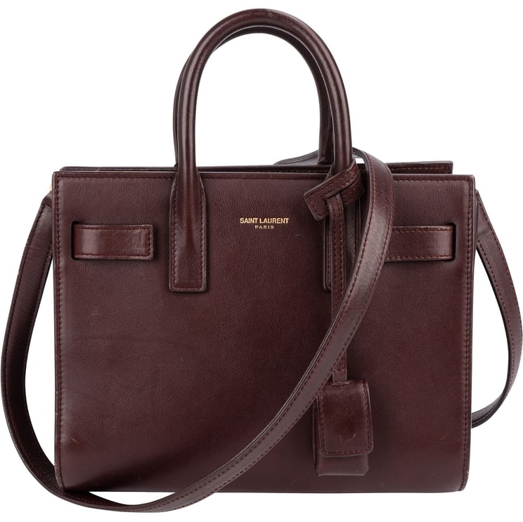 Saint Laurent Saint Laurent Calfskin Leather Nano Sac De Jour Handbag