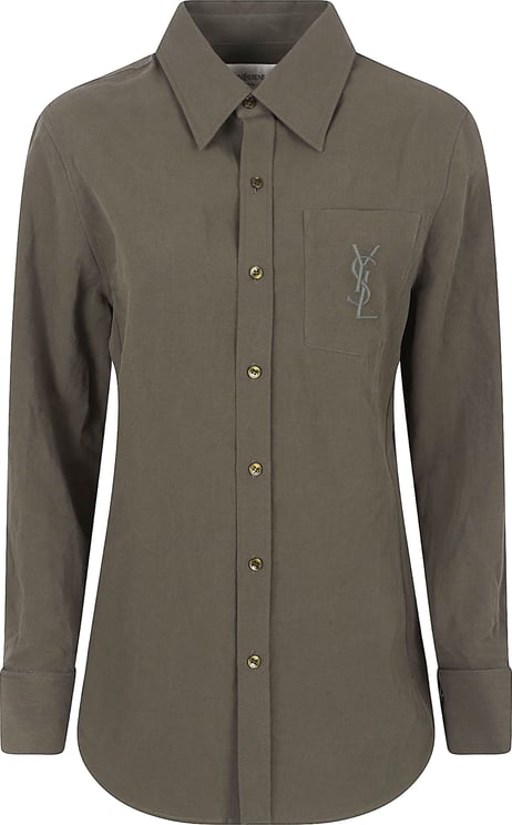 Saint Laurent Pointed Collar Button-Up Shirt