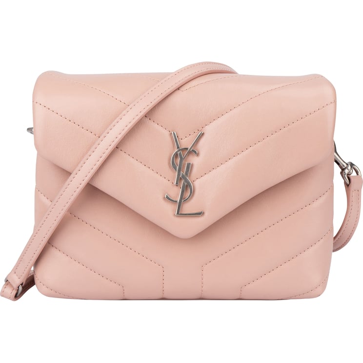 Saint Laurent Saint Laurent Rose Leather Lou Lou Crossbody Bag