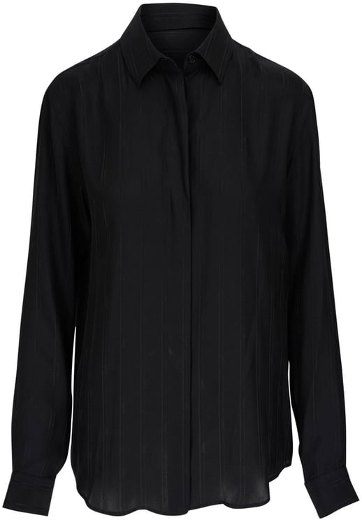 Saint Laurent Black Organic Silk Shirt