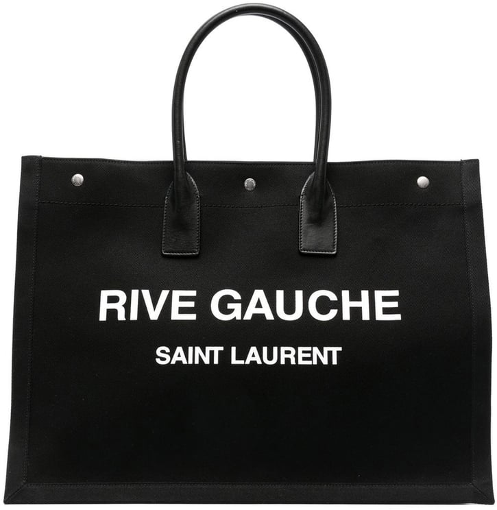 Saint Laurent Black Tote Rectangular Leather Tote