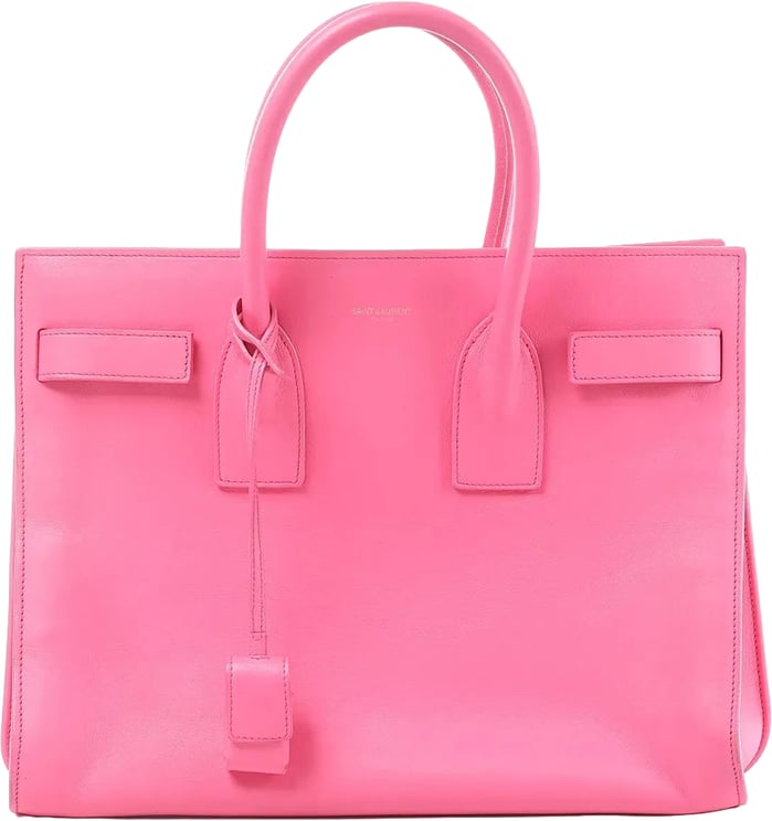 Saint Laurent Saint Laurent Paris Sac de Jour Leather Handbag in Pink 324823
