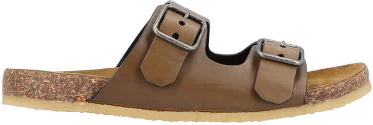 Saint Laurent Smooth Leather "Jimmy" Flat Sandals