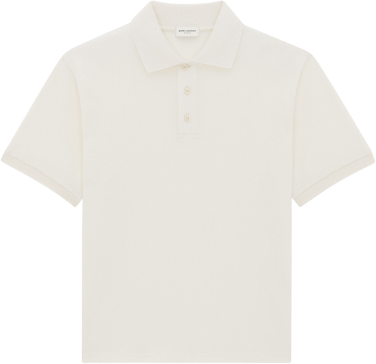 Saint Laurent Polo Cassandre Bianca