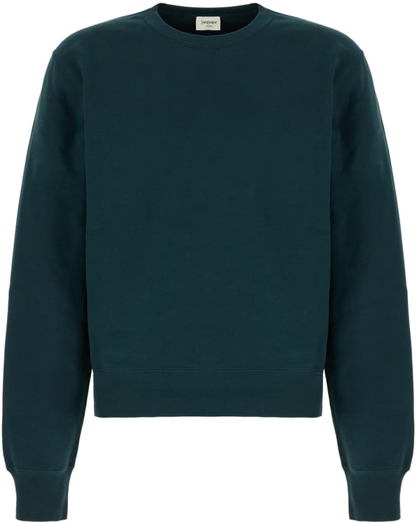 Saint Laurent Saint Laurent Dark green cotton sweatshirt
