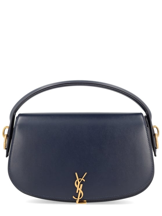 Saint Laurent Voltaire Blue Calfskin Shoulder Bag