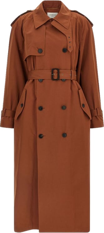 Saint Laurent Coats Brown