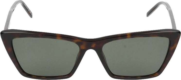 Saint Laurent Sl 737 Mica Thin Angular Cat-Eye Tortoiseshell Frame Sunglasses