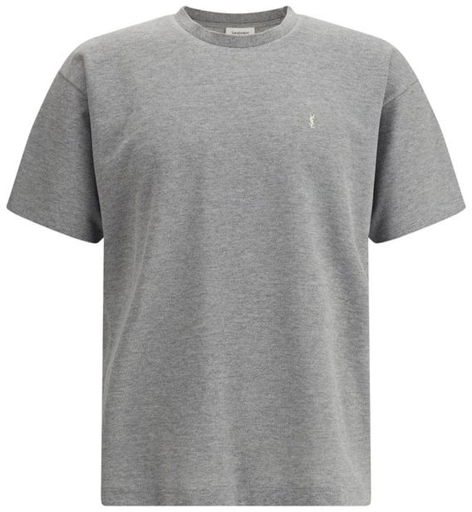 Saint Laurent Saint Laurent Grey Cotton Oversized T-shirt
