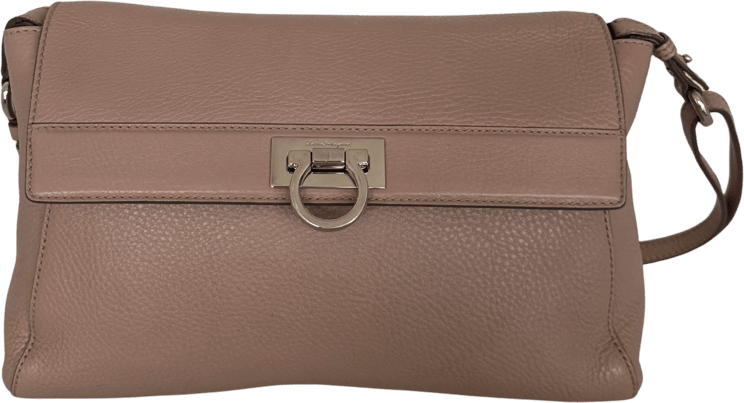Salvatore Ferragamo Salvatore Ferragamo Sofia Satchel Bag Taupe / very good