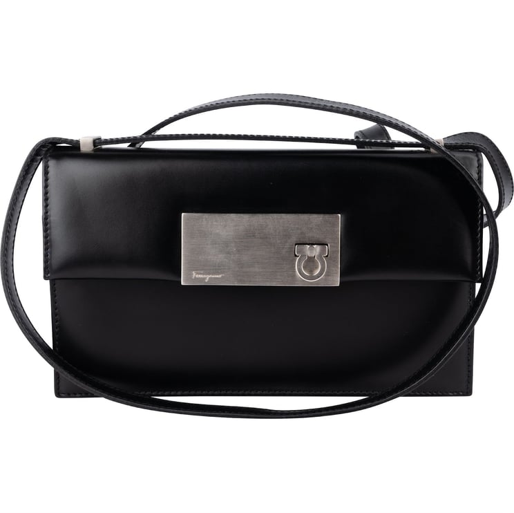 Salvatore Ferragamo Salvatore Ferragamo Leather Gancini Small Flap Crossbody Bag